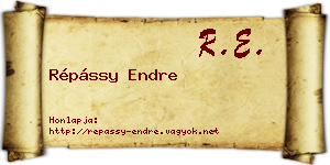Répássy Endre névjegykártya